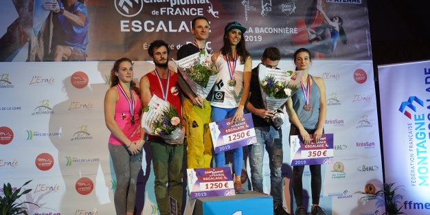 résultat des CHAMPIONNATS DE FRANCE DE BLOC 2019! première place remporté par notre athlète Fanny Gibert membre du team vertical'art