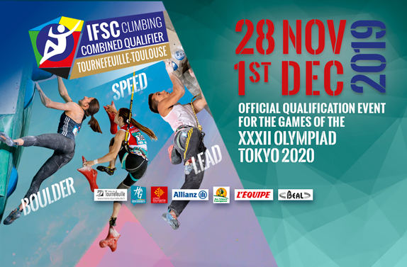 Tournois de qualification olympique-28 novembre 1er decembre- Escalade de bloc,de vitesse et de difficulter-Jeux olympique -jeux olympique d'escalade- IFSC - Competition d'escalde- Combiné olympique d'escalade-Tournefeuille-Toulouse-France