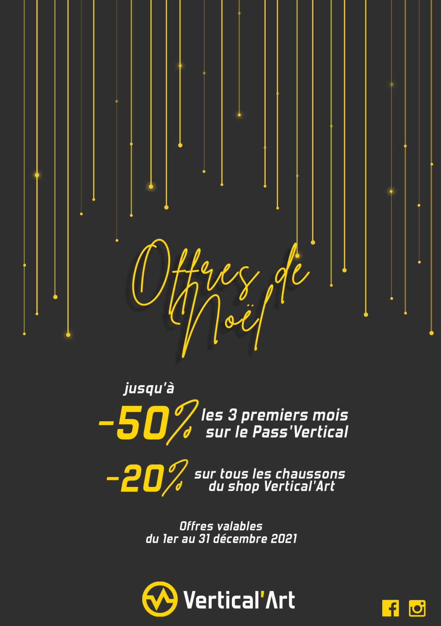 Offres Noël Vertical'Art, mois de décembre 2021