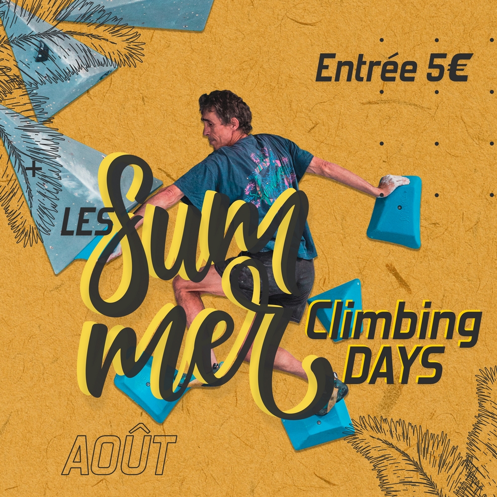 Summer Climbing Days Vertical'Art Août 2022, entrée à 5€ pour Ladies on Bloc, Men on bloc et kids on bloc