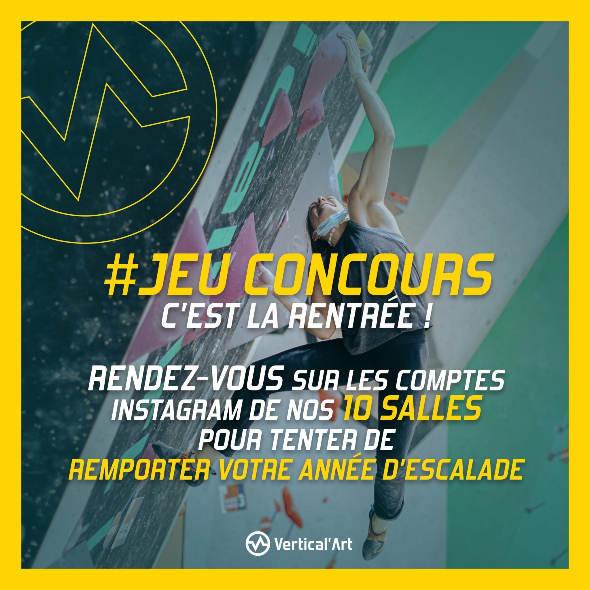 Jeu concours Instagram rentrée 2022, un an d'escalade gratuite