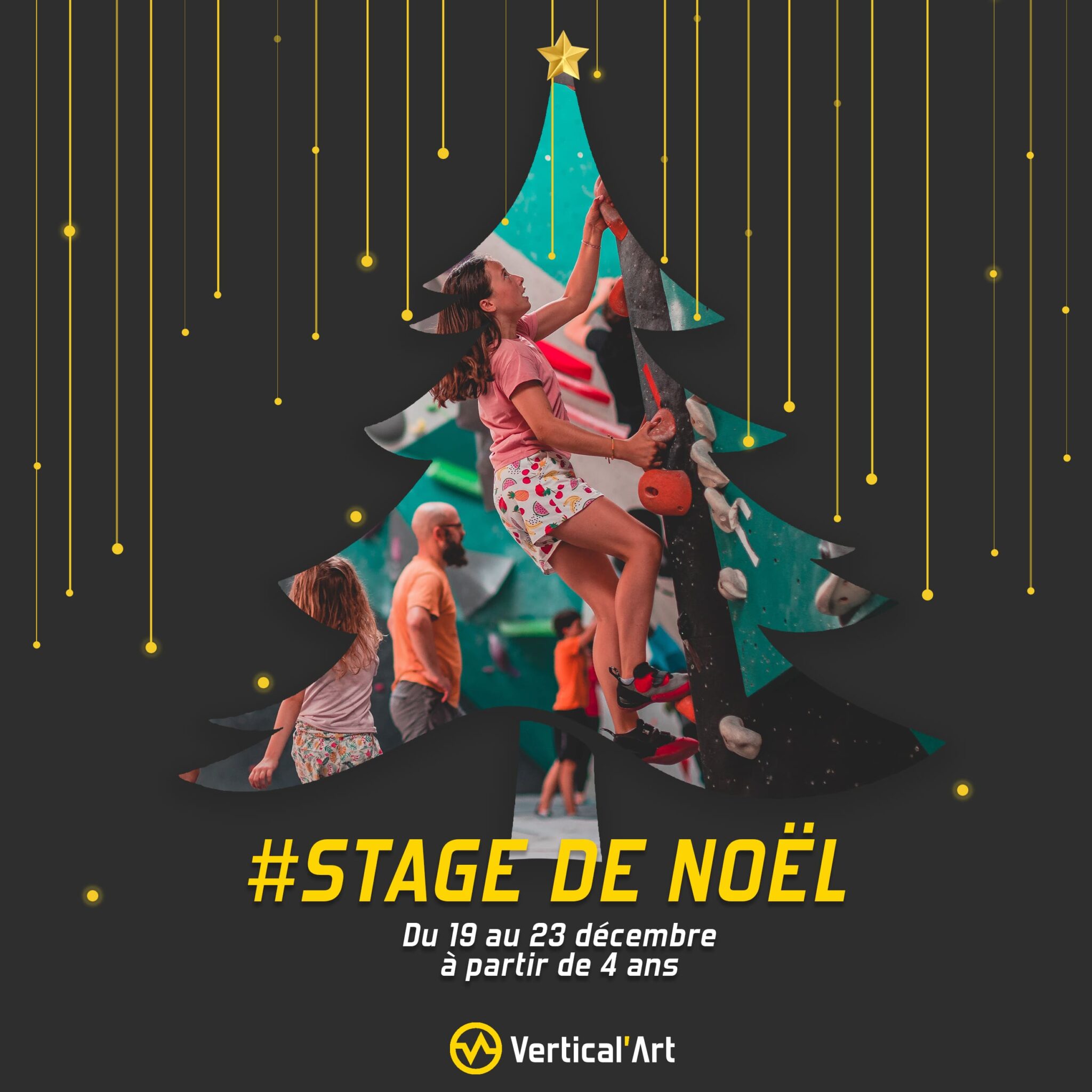 stage enfants noel 2022 Vertical'Art lundi 19 au vendredi 23 décembre 2022