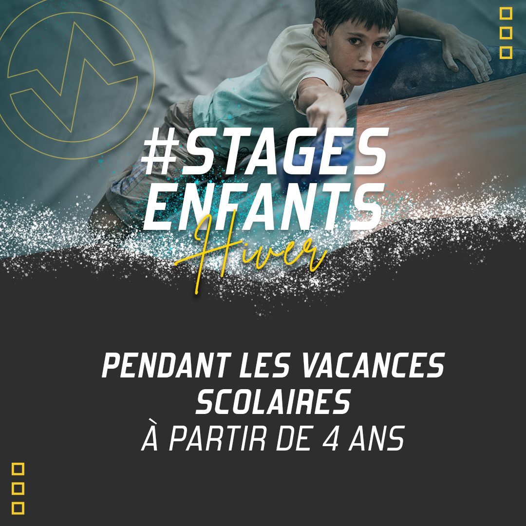 Stage d'escalade de bloc enfants vacances d'hiver à Vertical'Art