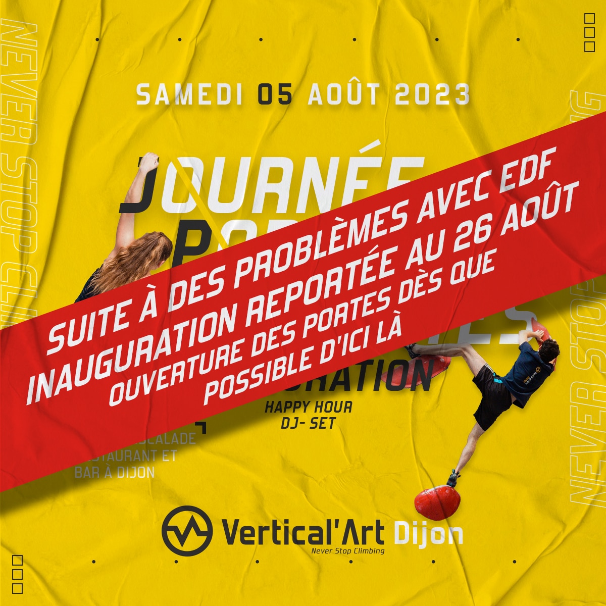 Inauguration de Vertical'Art Dijon reportée au samedi 26 août