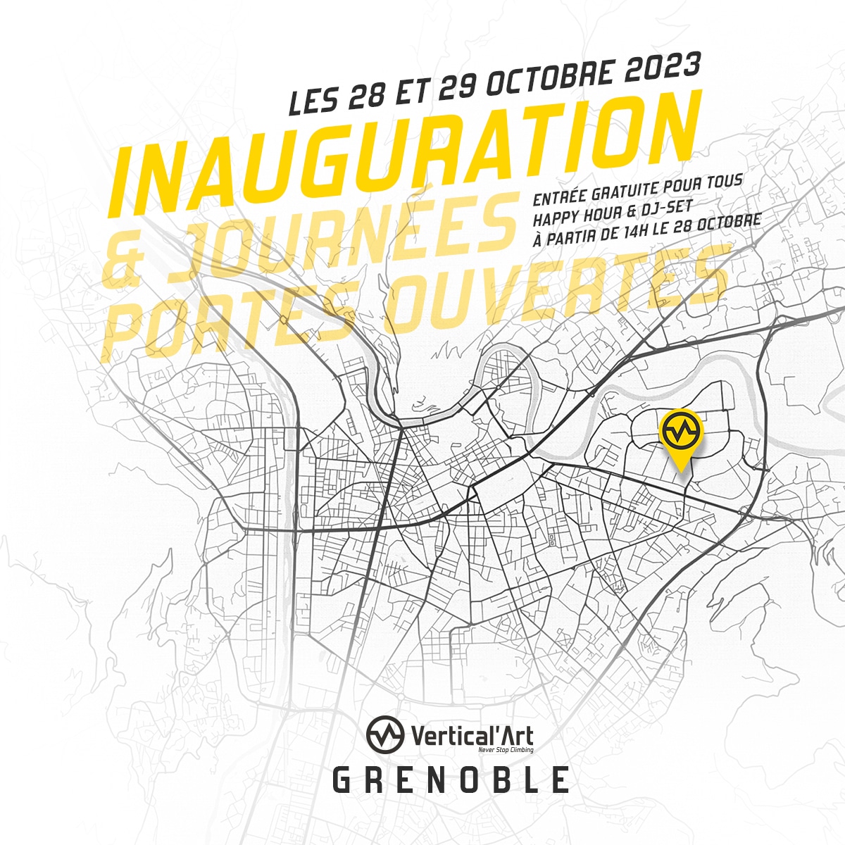 Inauguration et Journées Portes Ouvertes à Vertical'Art Grenoble samedi 28 et dimanche 29 octobre