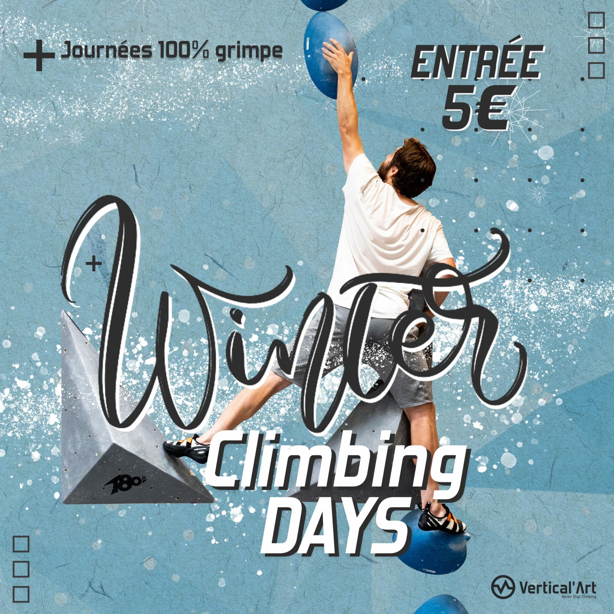 Winter Climbing Days à Vertical’Art, escalade gratuite pour tous pendant les vacances d'hiver