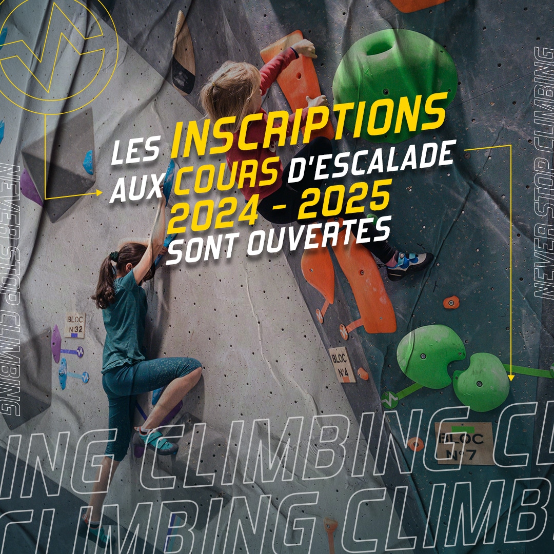 Cours d'escalade 2024-2025 à Vertical'Art : Les inscriptions sont ouvertes !