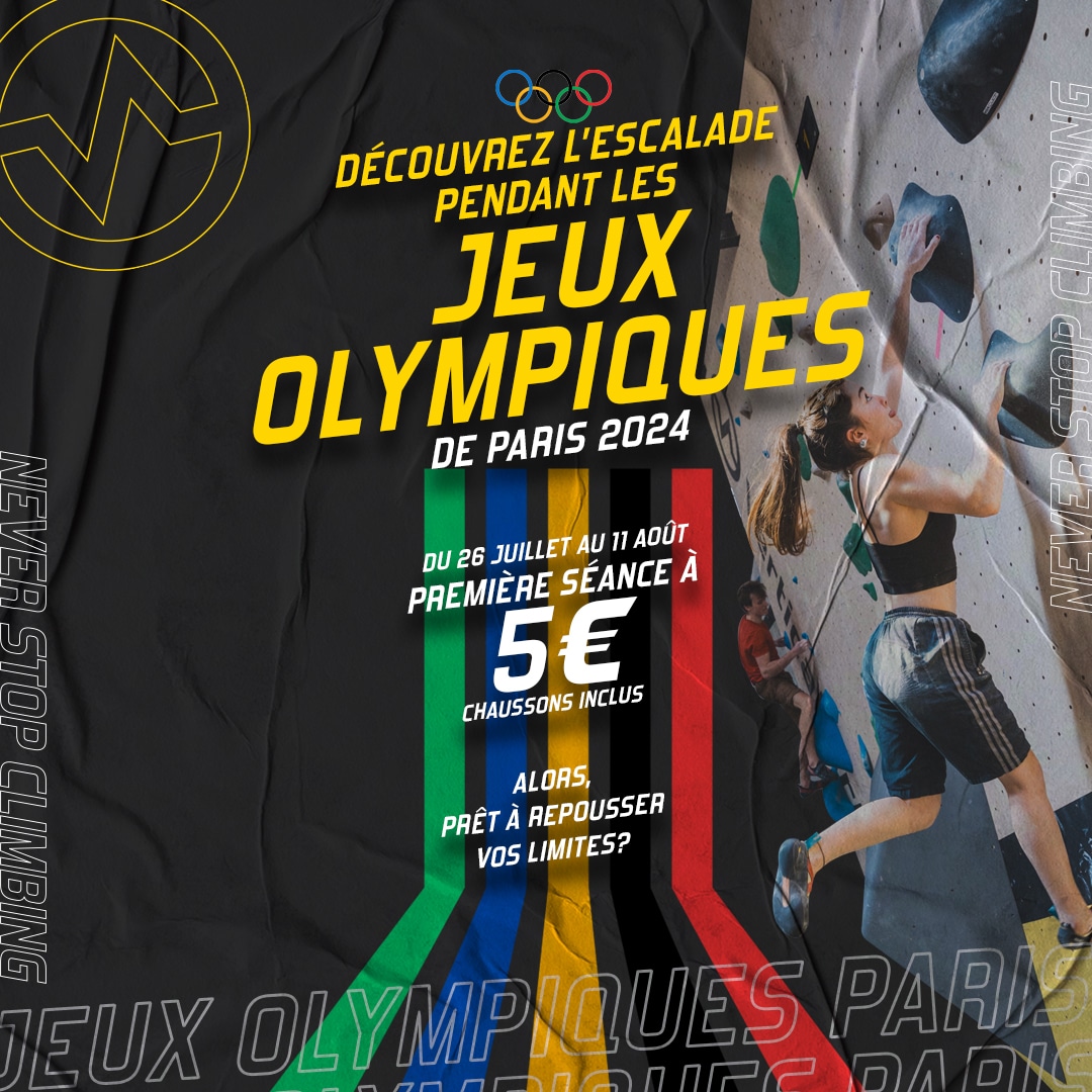 Jeux Olympiques - Offre spéciale 1ère visite : Découvrez l'escalade pour 5€ à Vertical'Art